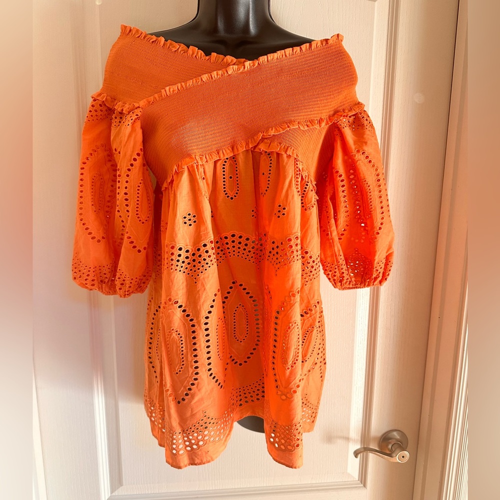 Sachin & babi x Anthropologie coral peach blouse size S